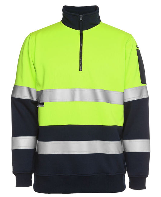 JB's BIOMOTION (D+N) 1/2 ZIP FLEECY SWEAT LIME/NAVY-XS