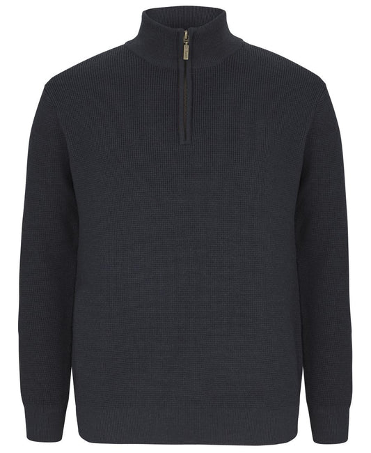 JB's CHUNKY 1/2 ZIP JUMPER BLACK - S