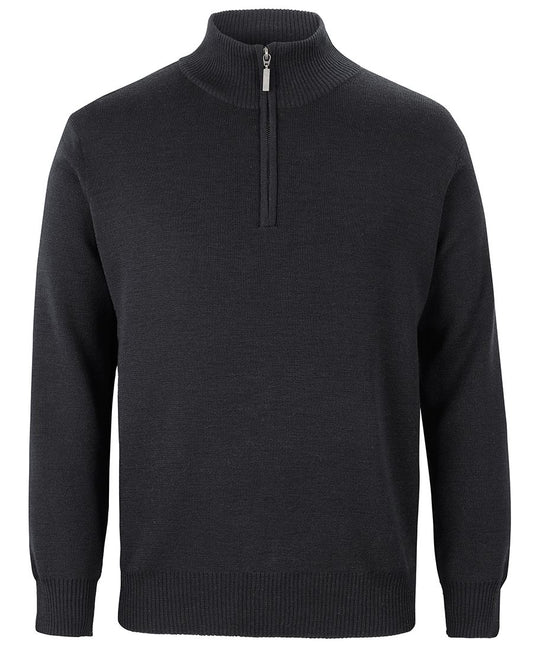 JB's MENS CORPORATE 1/2 ZIP JUMPER BLACK - S