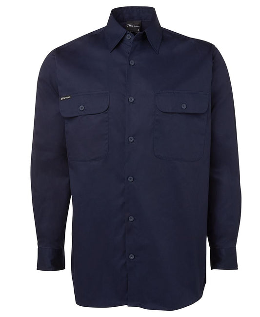 JB's L/S 150G WORK SHIRT NAVY-XS
