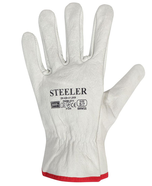 JB's STEELER RIGGER GLOVE (12 PK) NATURAL - S - 07