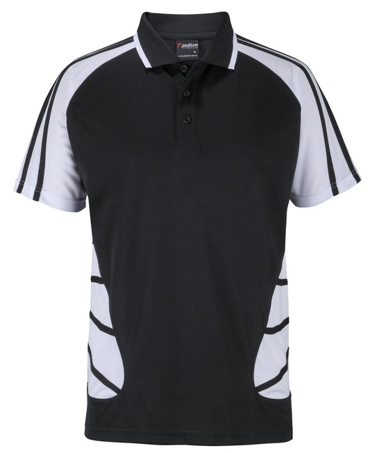 PODIUM ARACHNID POLO BLACK/WHITE - XS