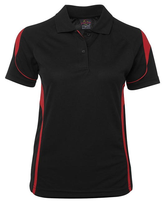 PDM LADIES BELL POLO BLACK/RED - 08