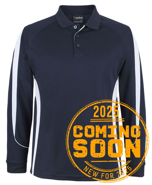 PDM L/S BELL POLO NAVY/WHITE - XS