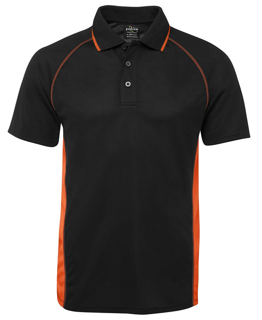 PDM COVER POLO BLACK/ORANGE - S