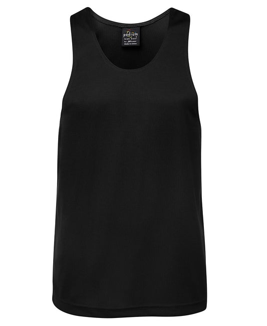 PODIUM POLY SINGLET BLACK-XS
