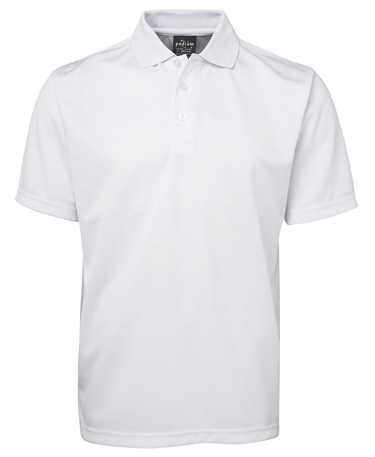 PODIUM S/S POLY POLO WHITE -XS