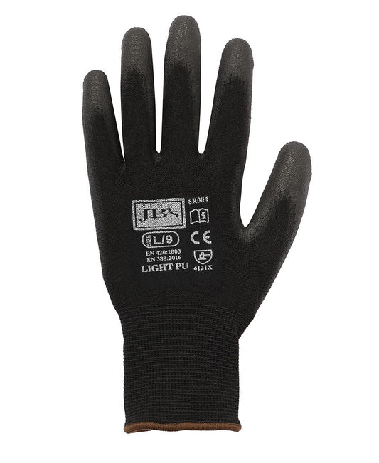 JB's BLACK LIGHT PU BREATHABLE GLOVE (12 PK) - S - 07