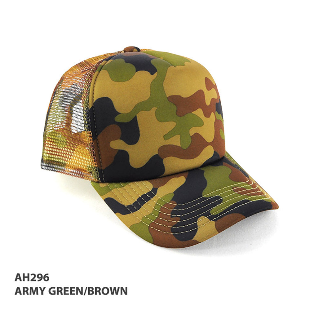 Grace Collection AH296 Camouflage Trucker Mesh Cap