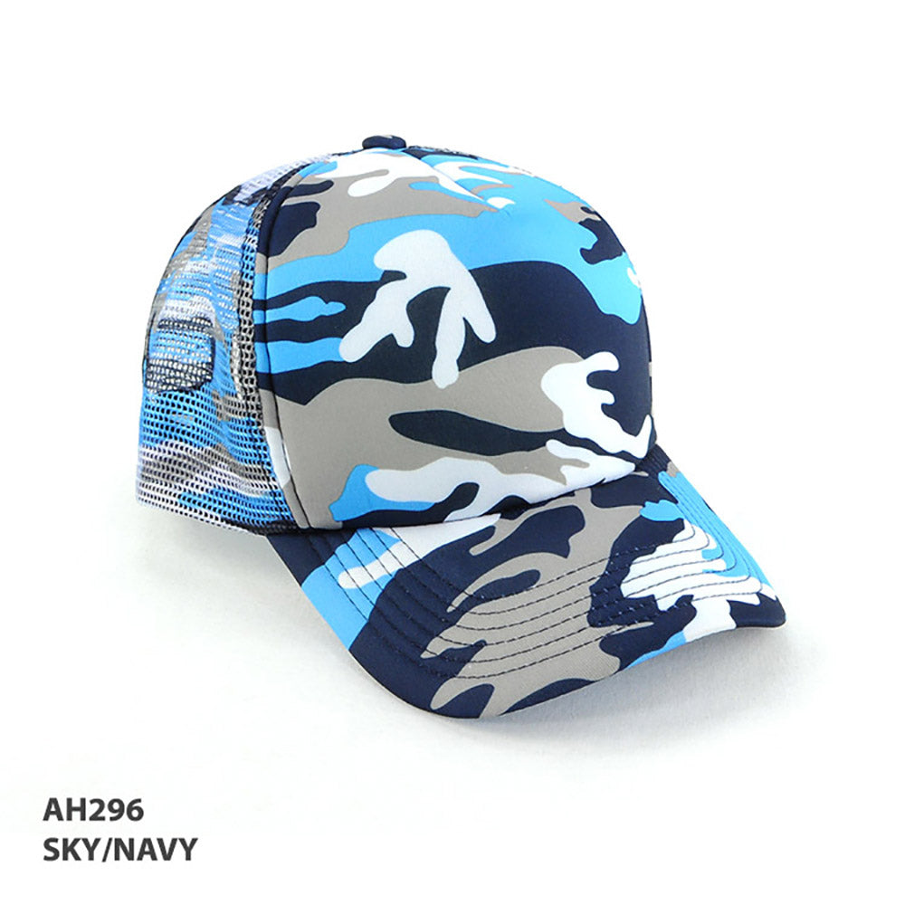 Grace Collection AH296 Camouflage Trucker Mesh Cap