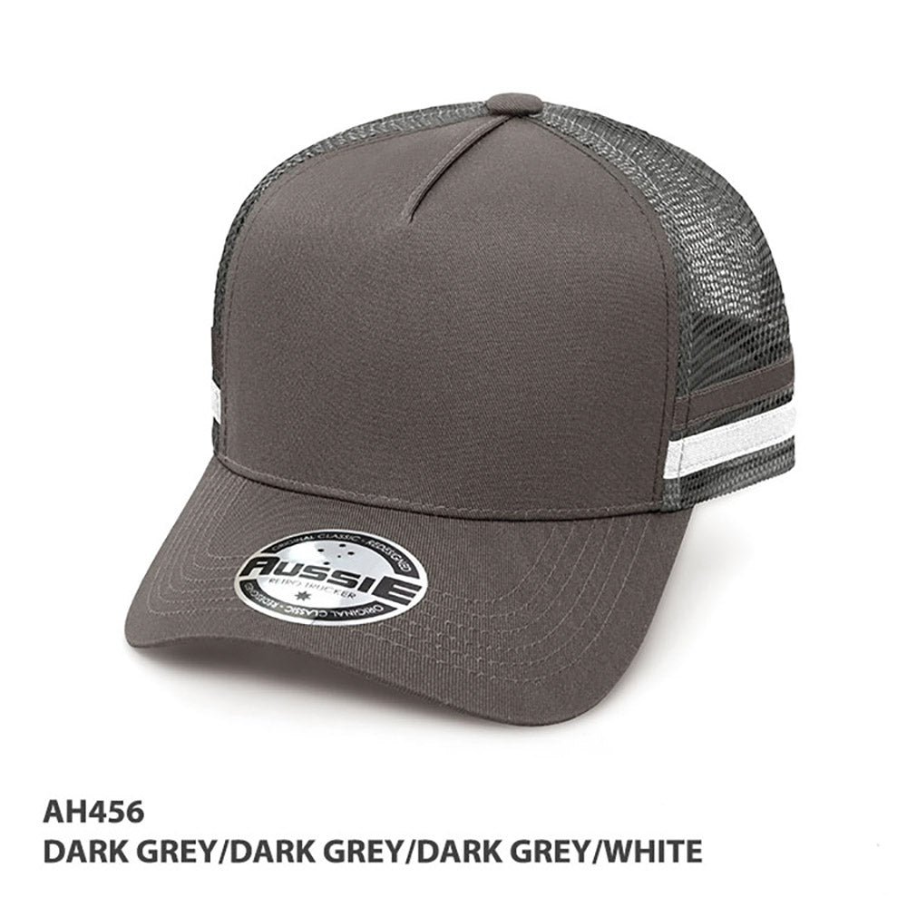 Grace Collection AH456 - A-Frame Striped Trucker Cap