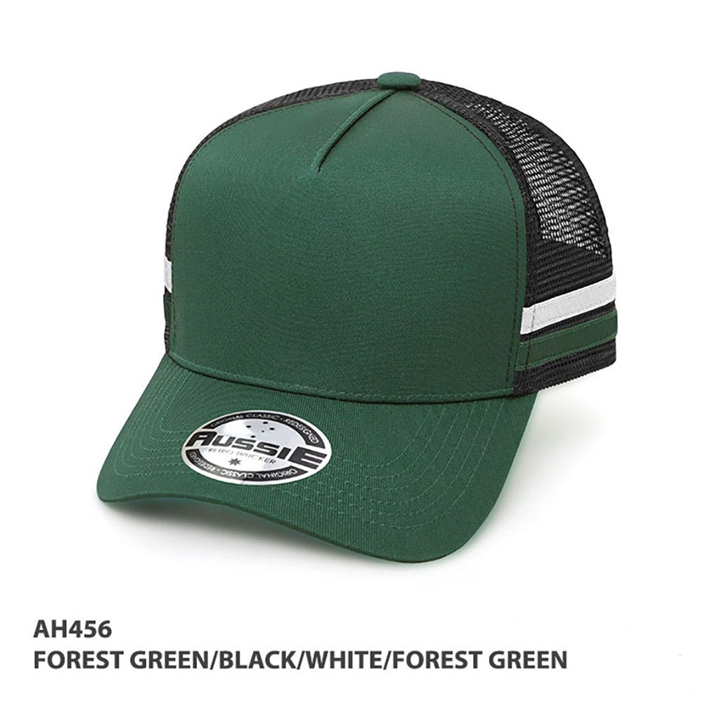 Grace Collection AH456 - A-Frame Striped Trucker Cap