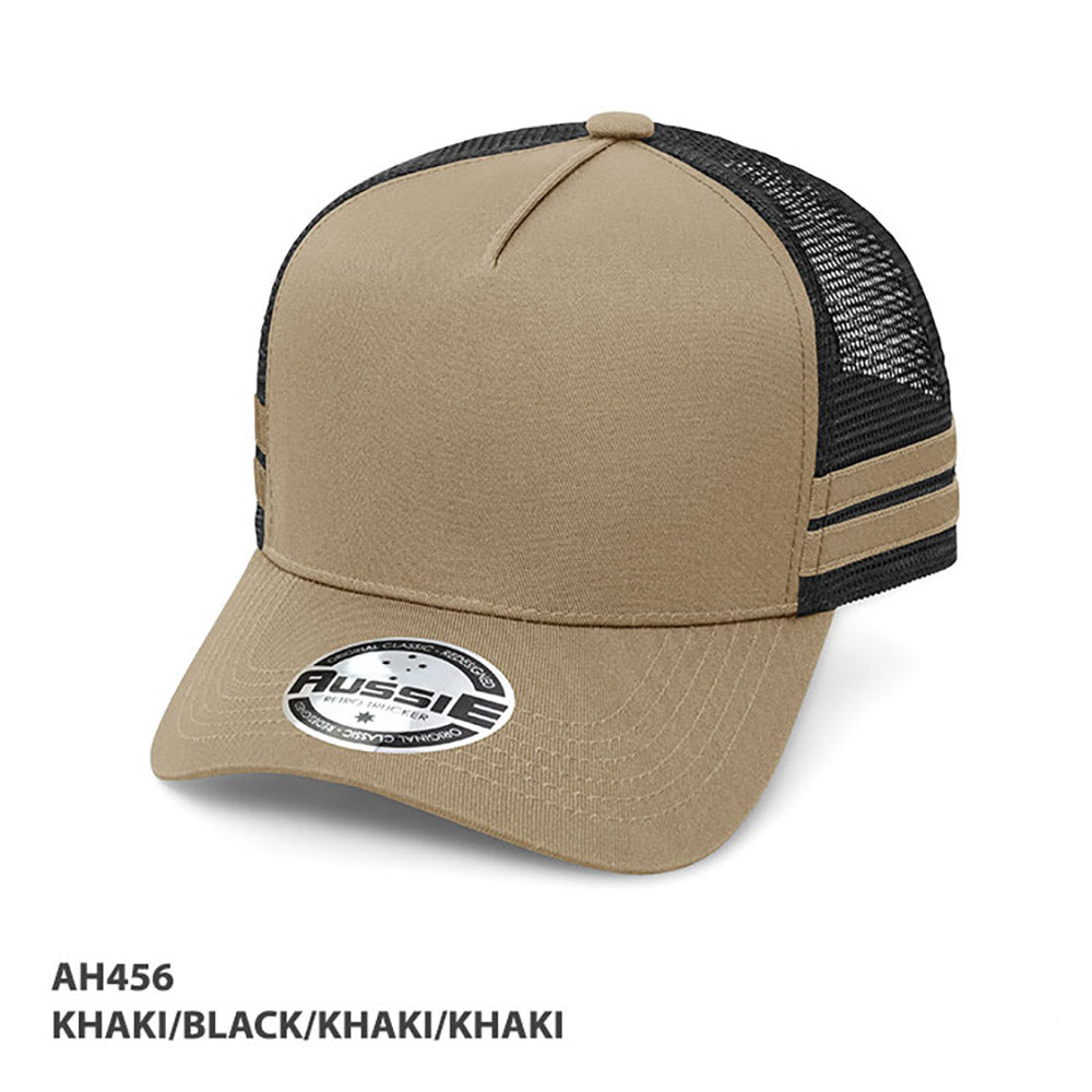Grace Collection AH456 - A-Frame Striped Trucker Cap