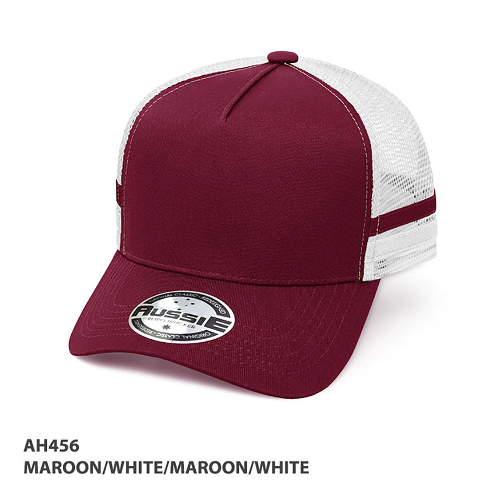 Grace Collection AH456 - A-Frame Striped Trucker Cap