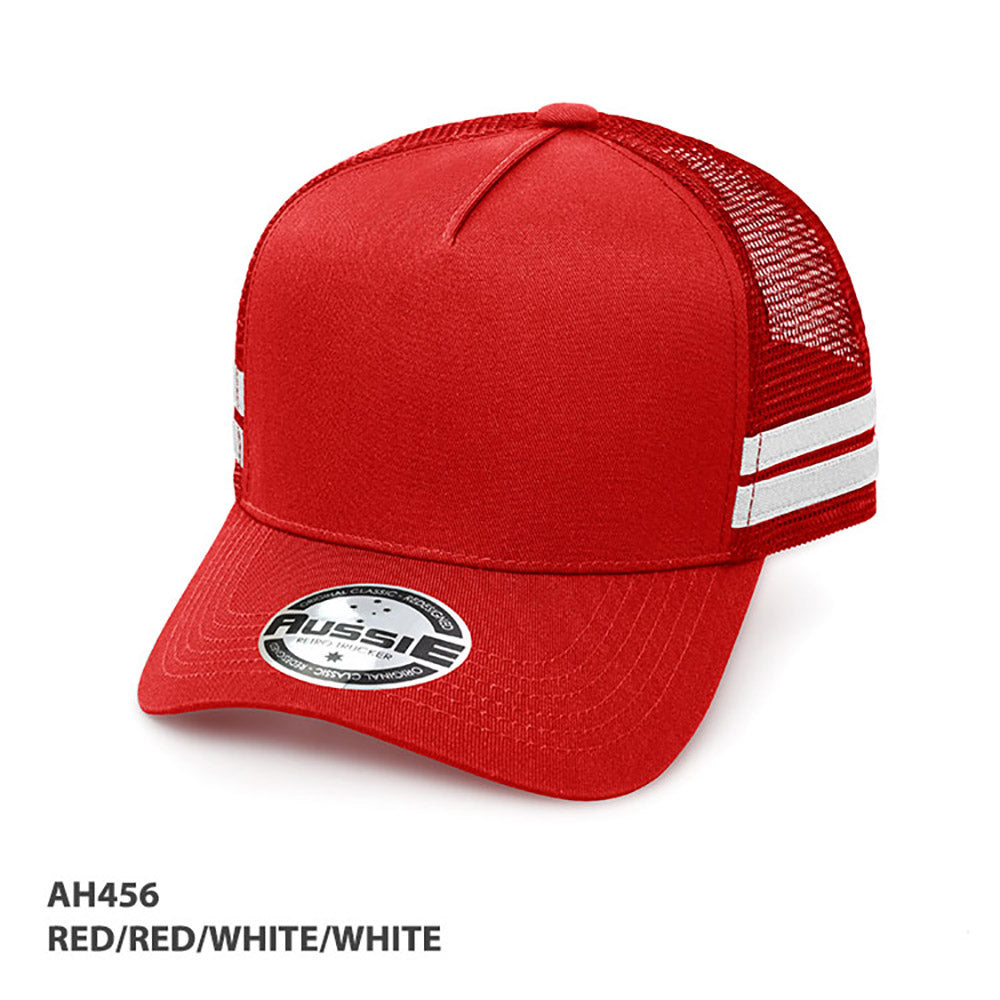 Grace Collection AH456 - A-Frame Striped Trucker Cap