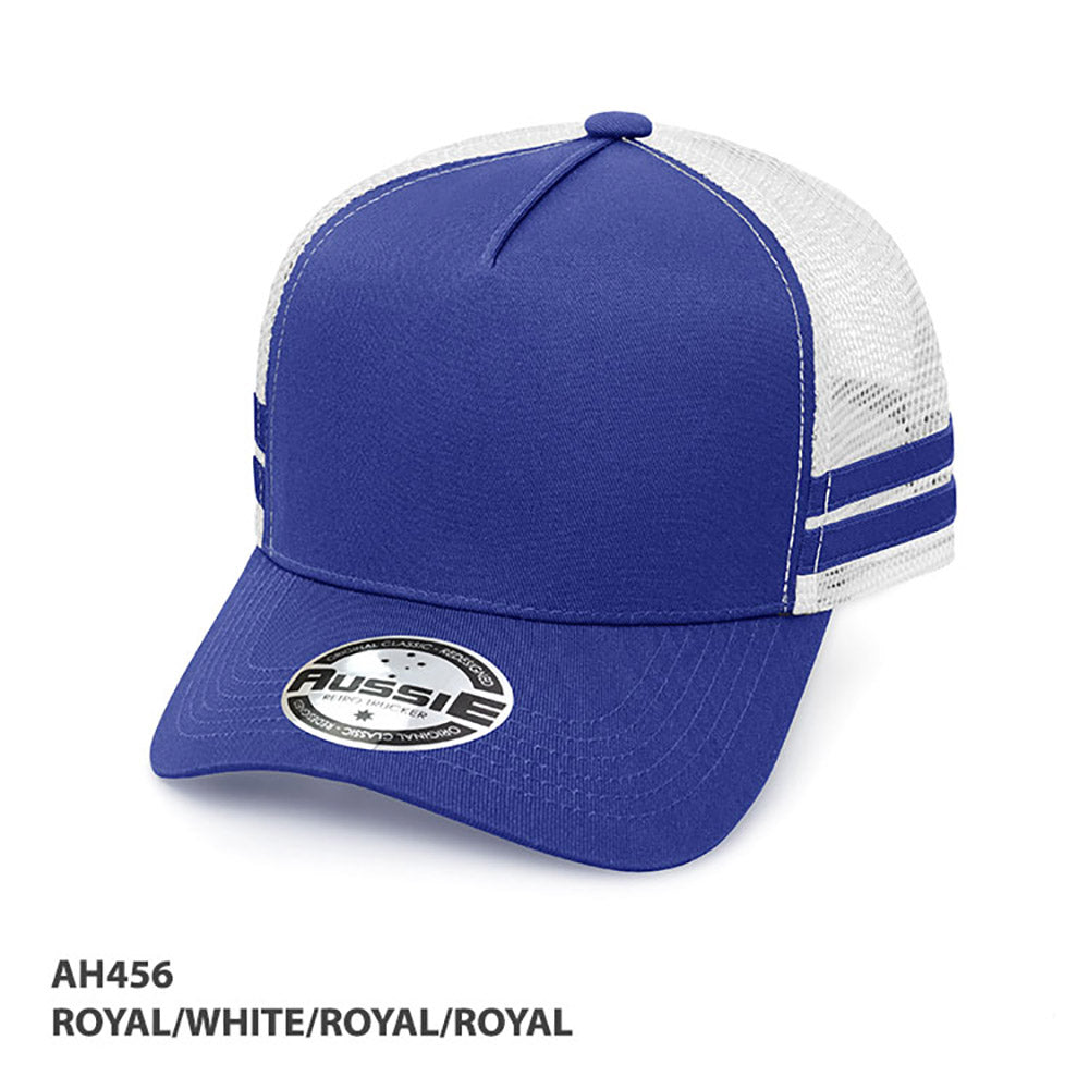 Grace Collection AH456 - A-Frame Striped Trucker Cap
