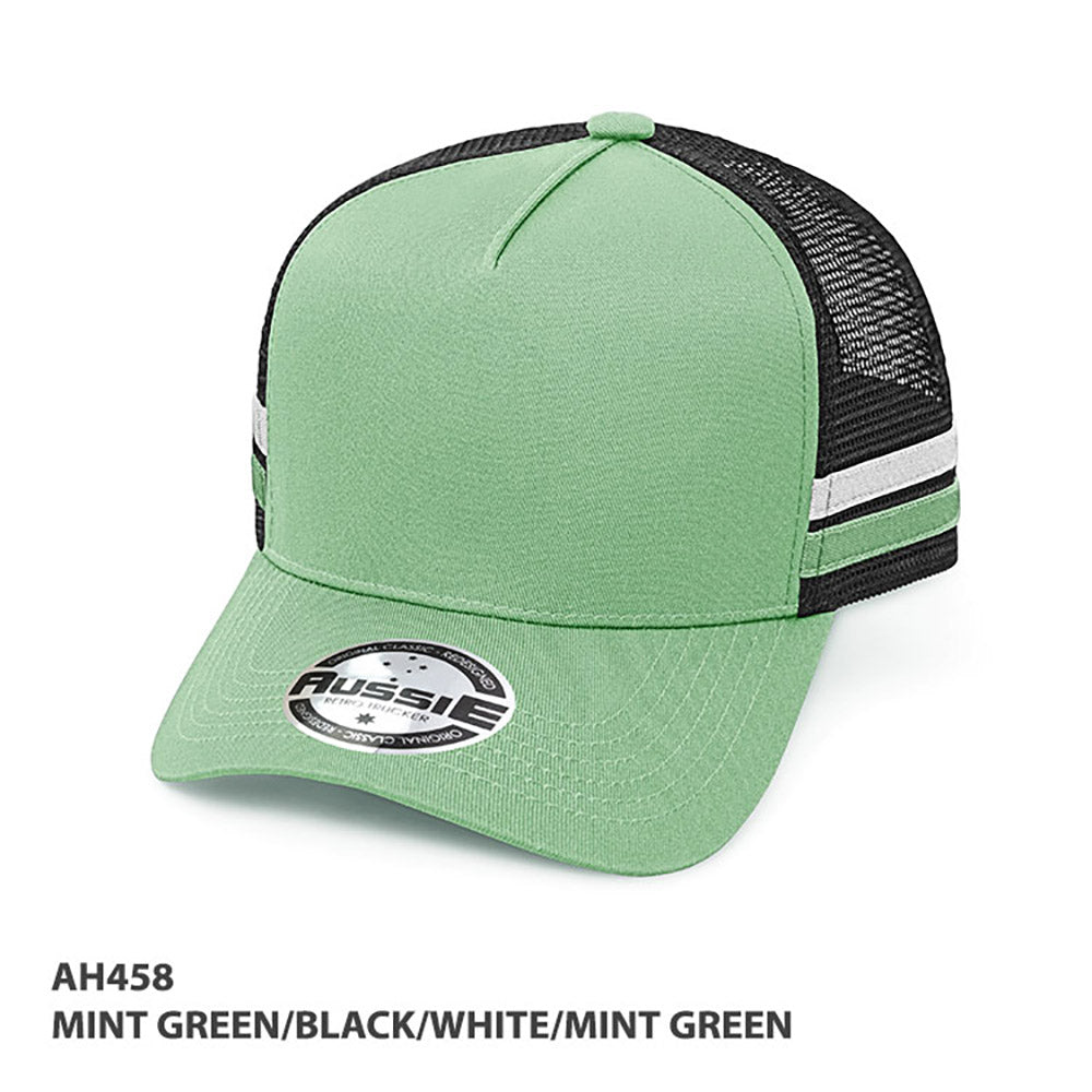 Grace Collection AH458 Kids A-Frame Striped Trucker Cap