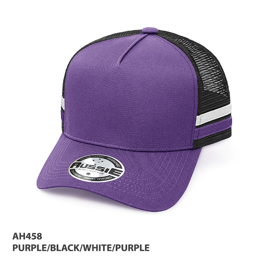 Grace Collection AH458 Kids A-Frame Striped Trucker Cap