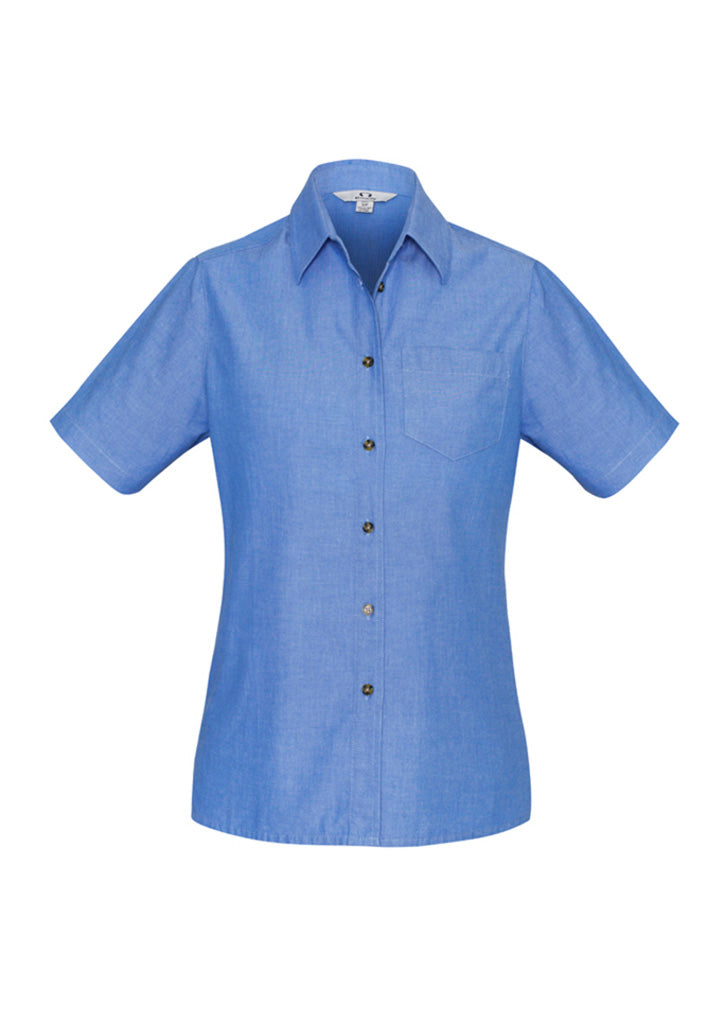 Biz Collection Womens Chambray Short Sleeve Shirt LB6200