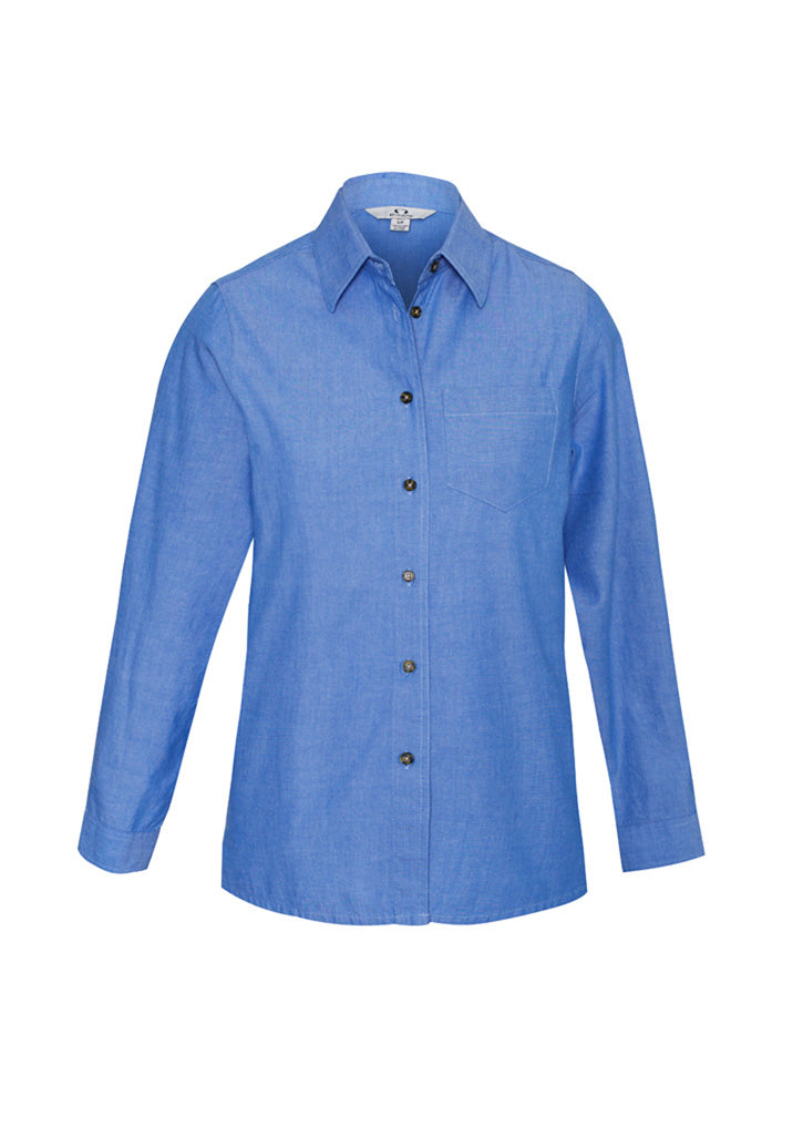 Biz Collection Womens Chambray Long Sleeve Shirt LB6201