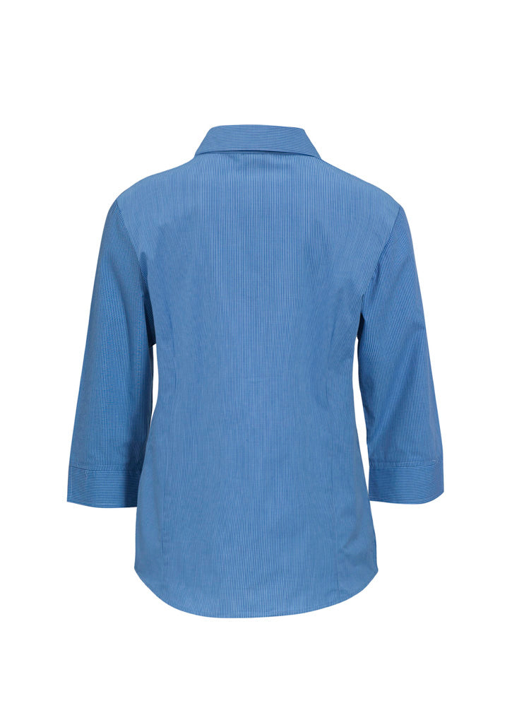 Biz Collection Womens Micro Check 3/4 Sleeve Shirt LB8200