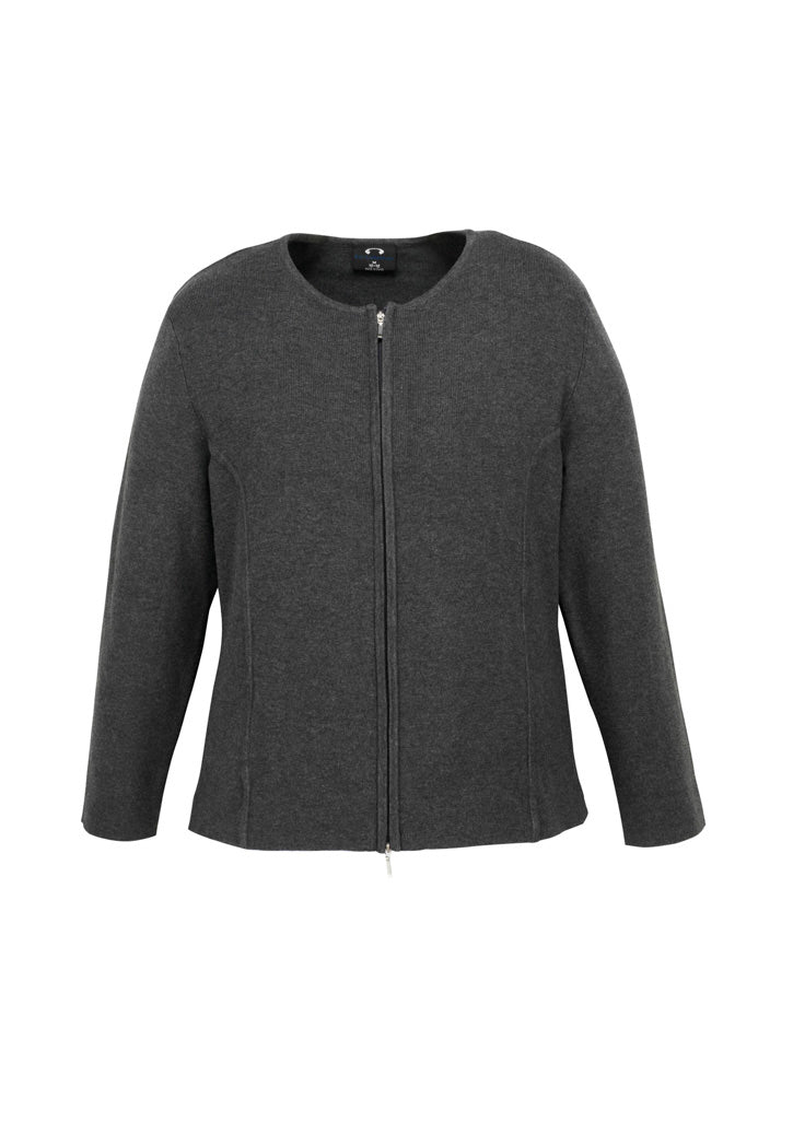 Biz Collection Womens 2-Way Zip Cardigan LC3505