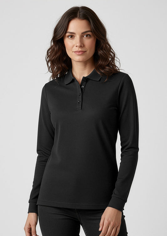 Womens Action Long Sleeve Polo