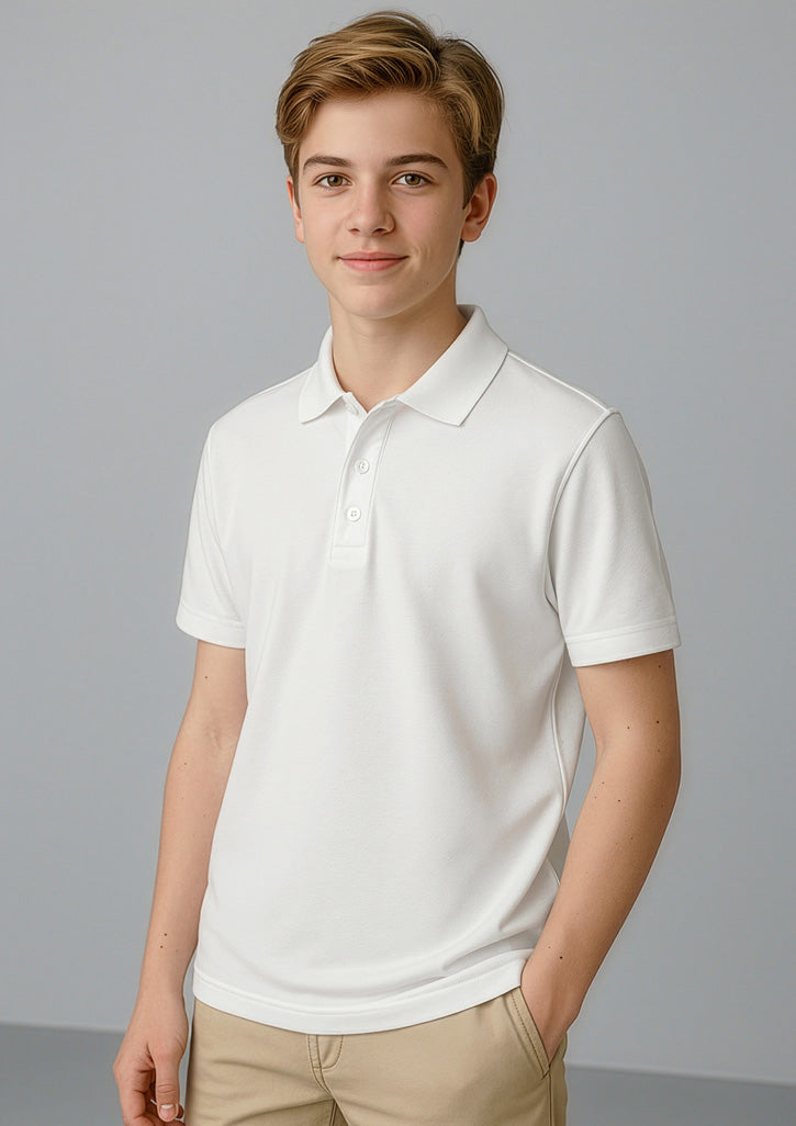 Biz Collection Kids Crew Short Sleeve Polo P400KS
