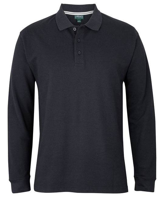 C of C L/S PIQUE POLO BLACK - XS