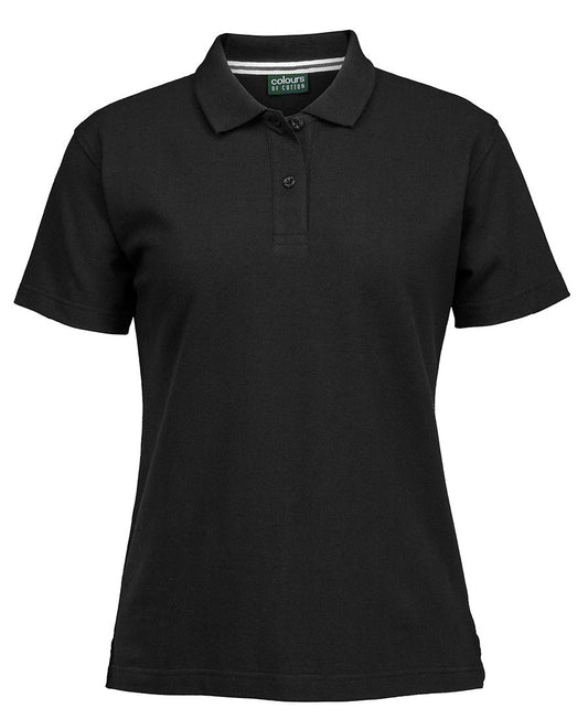 C of C LADIES PIQUE POLO BLACK - 08