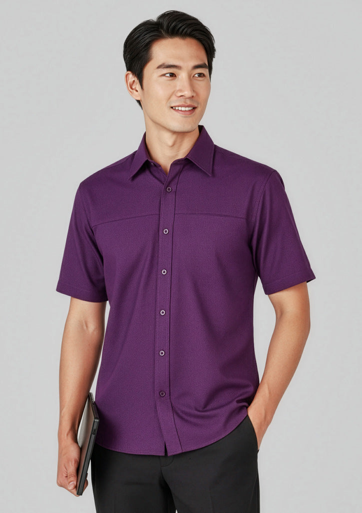 Biz Collection Mens Oasis Short Sleeve Shirt SH3603