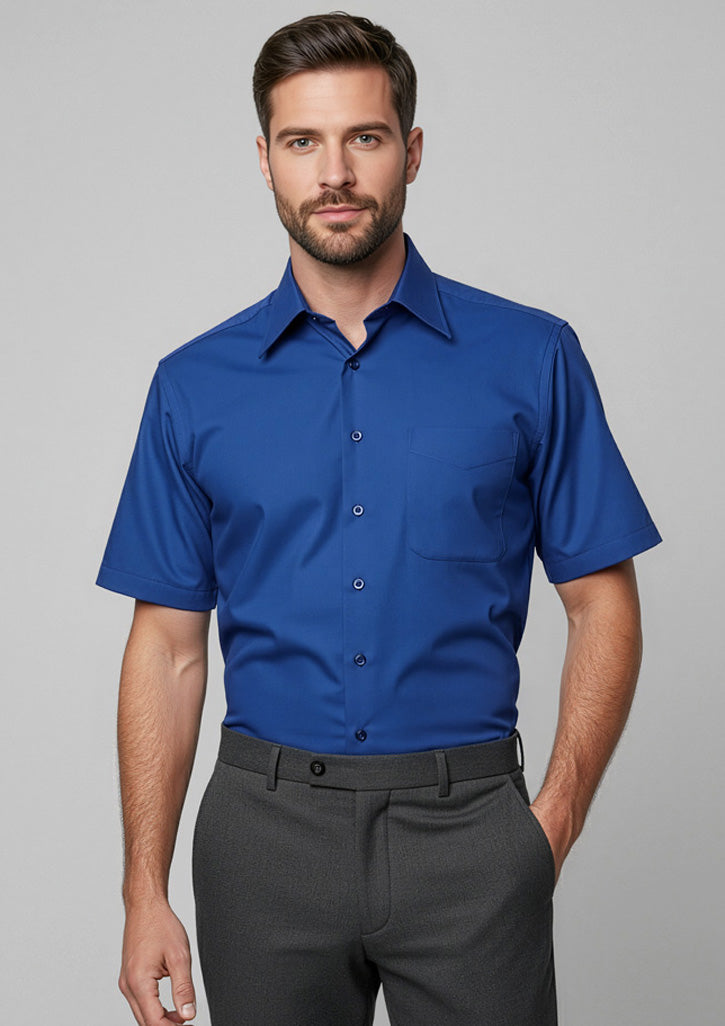 Biz Collection Mens Metro Short Sleeve Shirt SH715