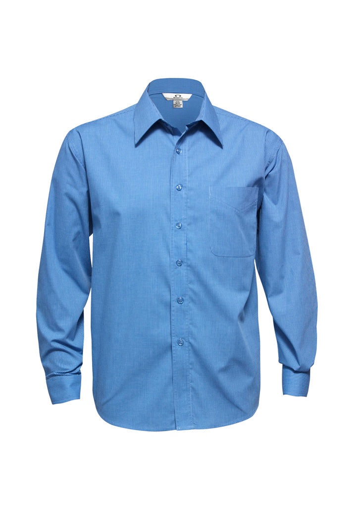 Biz Collection Mens Micro Check Long Sleeve Shirt SH816