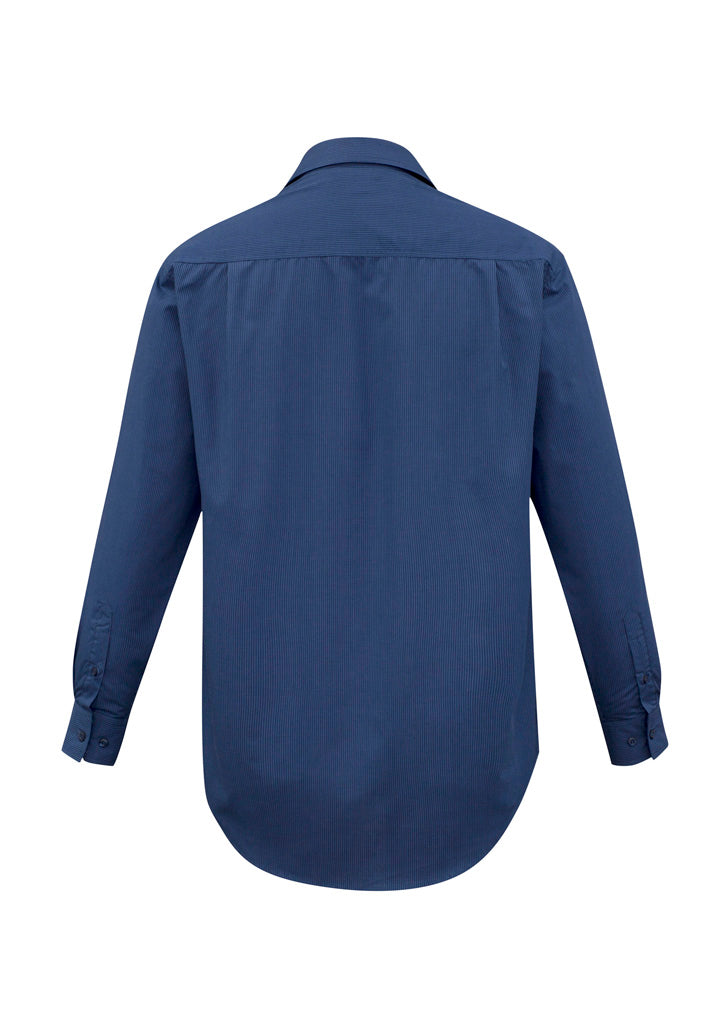 Biz Collection Mens Micro Check Long Sleeve Shirt SH816