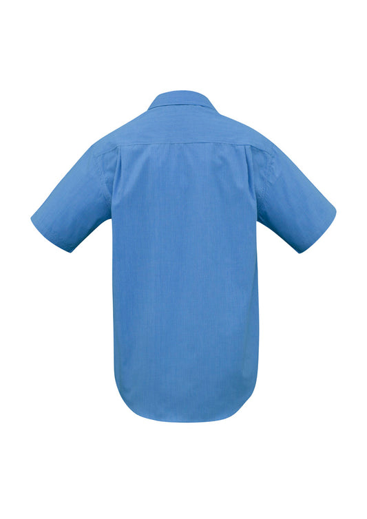 Biz Collection Mens Micro Check Short Sleeve Shirt SH817