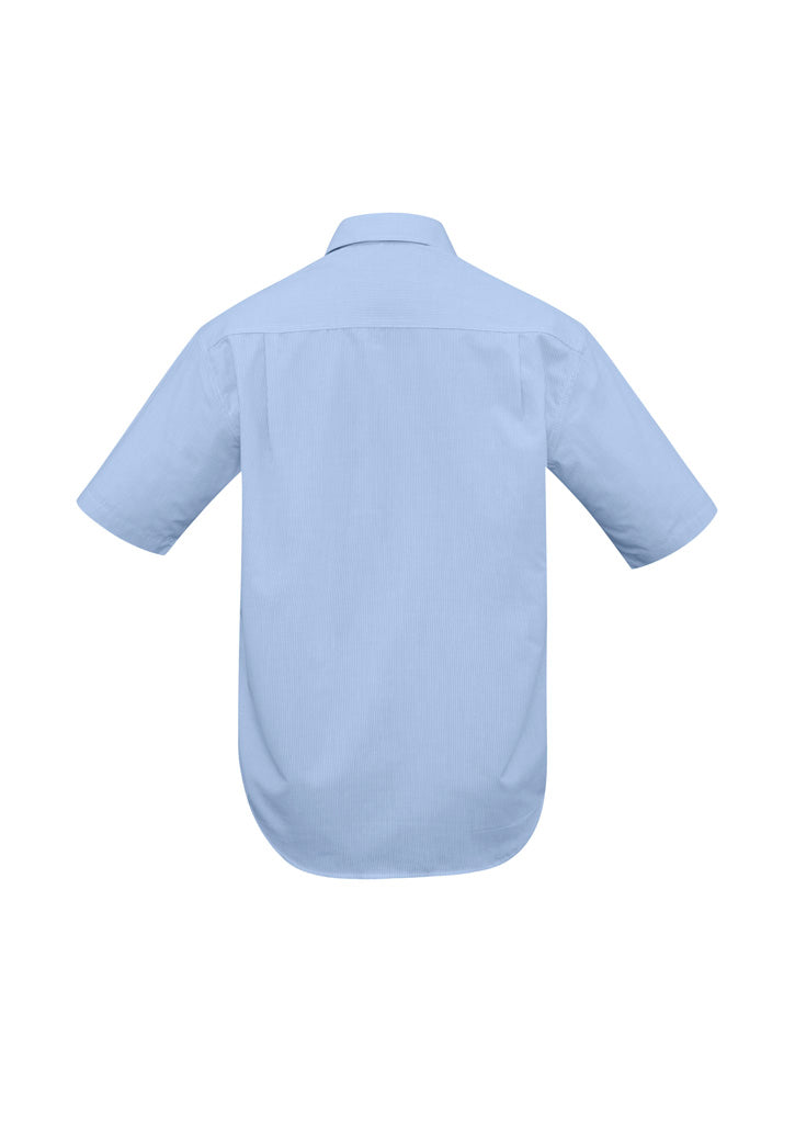 Biz Collection Mens Micro Check Short Sleeve Shirt SH817