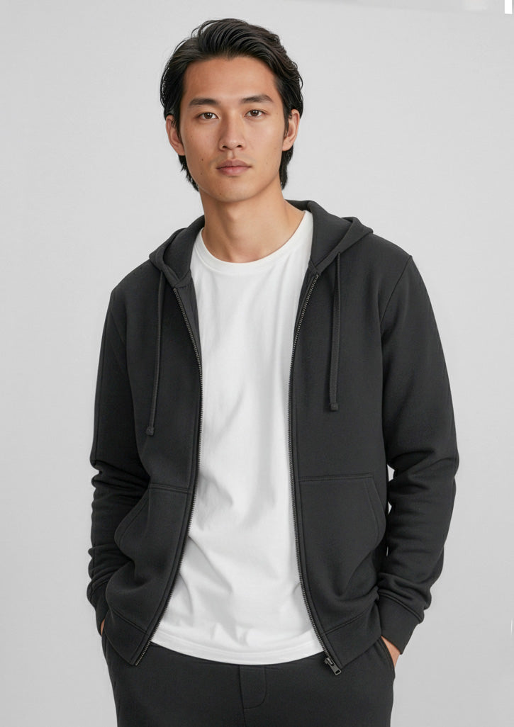 Biz Collection Mens Crew Zip Hoodie SW762M