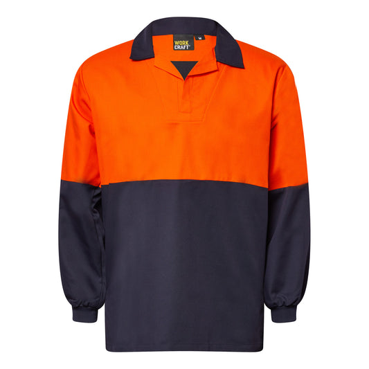 JACSHIRT L/S HIVIS 2 TONE NKIN