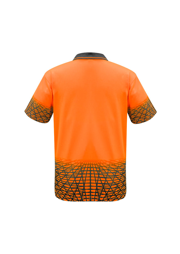 Syzmik Mens Hi Vis Tracks Short Sleeve Polo ZH300