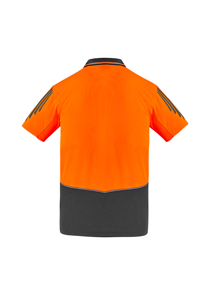 Syzmik Mens Hi Vis Flux Short Sleeve Polo ZH315