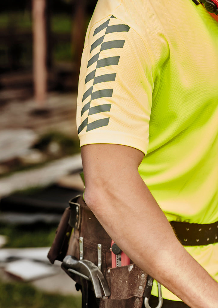 Syzmik Mens Hi Vis Komodo Short Sleeve Polo ZH320