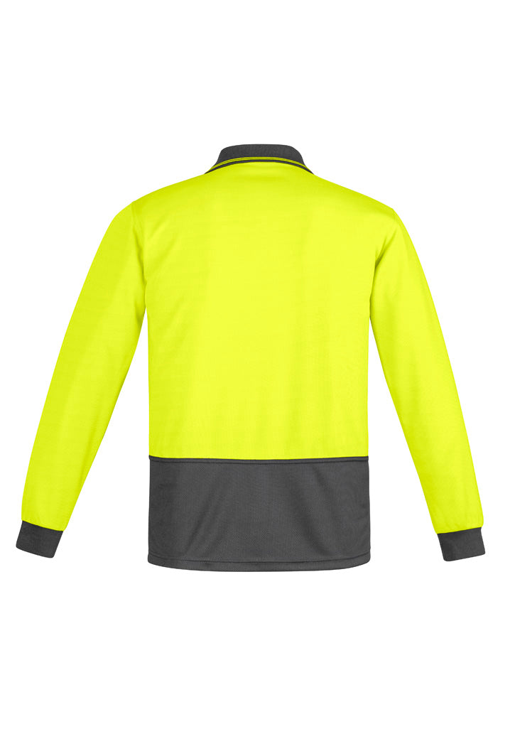 Syzmik Mens Hi Vis Comfort Back Long Sleeve Polo ZH410