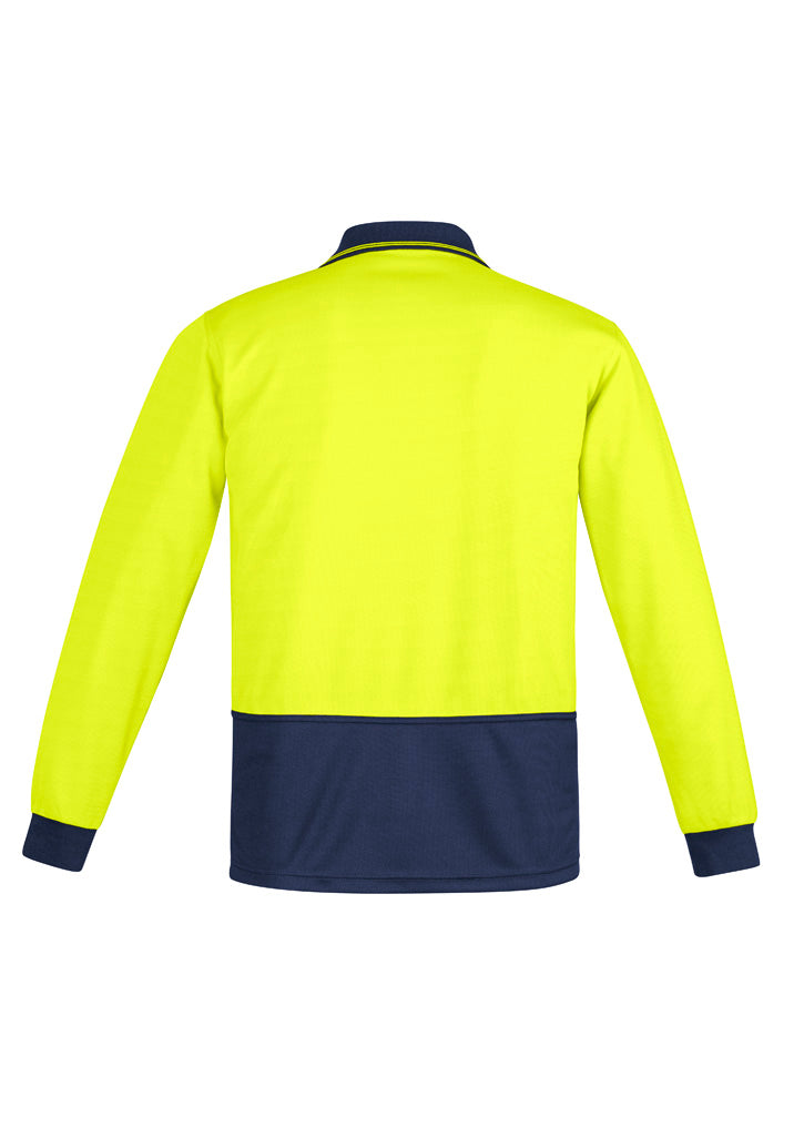 Syzmik Mens Hi Vis Comfort Back Long Sleeve Polo ZH410