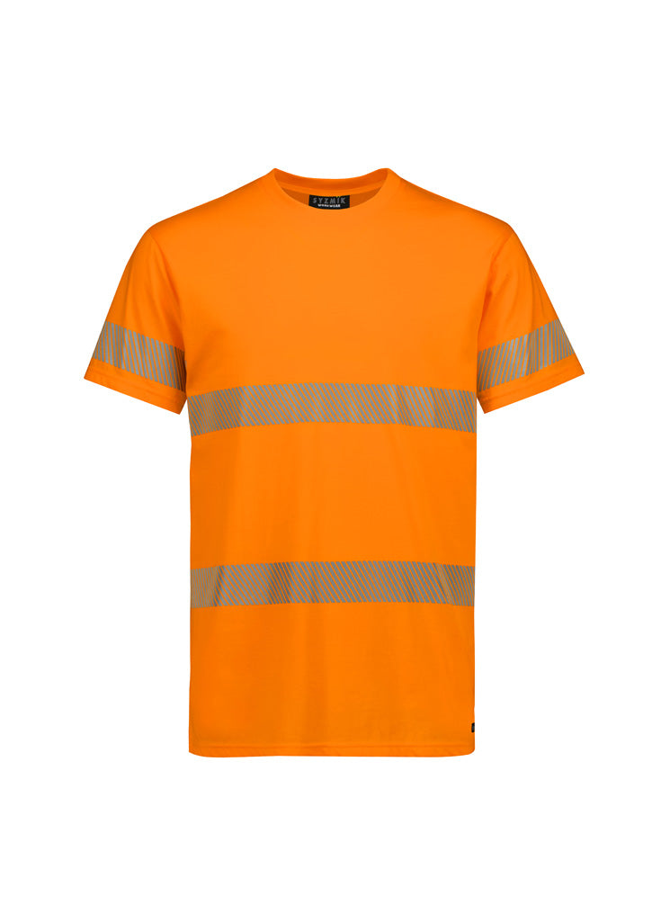 Syzmik Mens Hi Vis Segmented Tape Cotton Tee ZH510