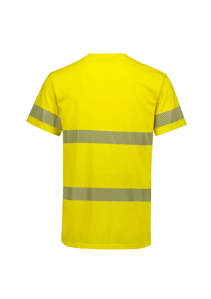 Syzmik Mens Hi Vis Segmented Tape Cotton Tee ZH510