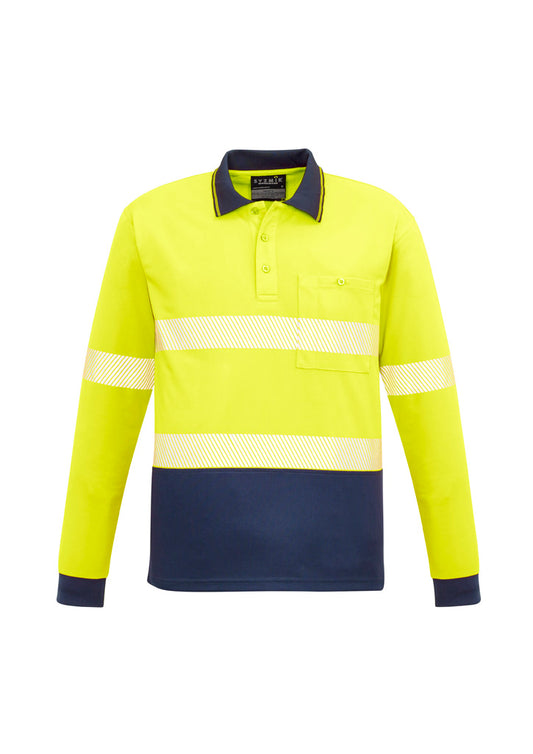 Unisex Hi Vis Segmented Tape Long Sleeve Polo