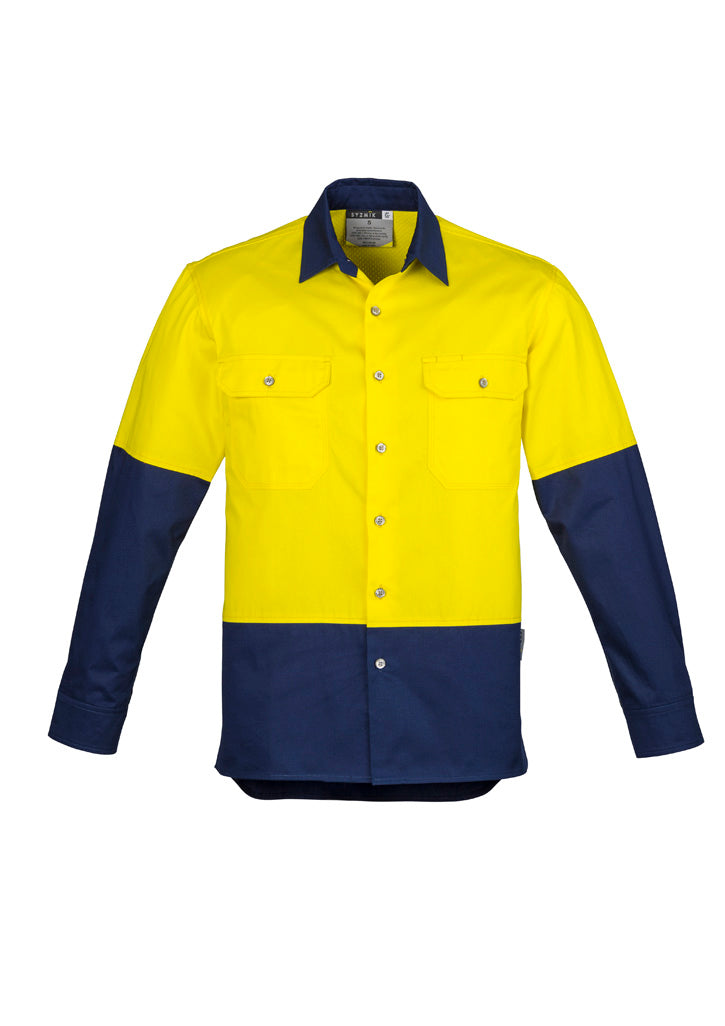 Syzmik Mens Industrial Long Sleeve Shirt ZW122