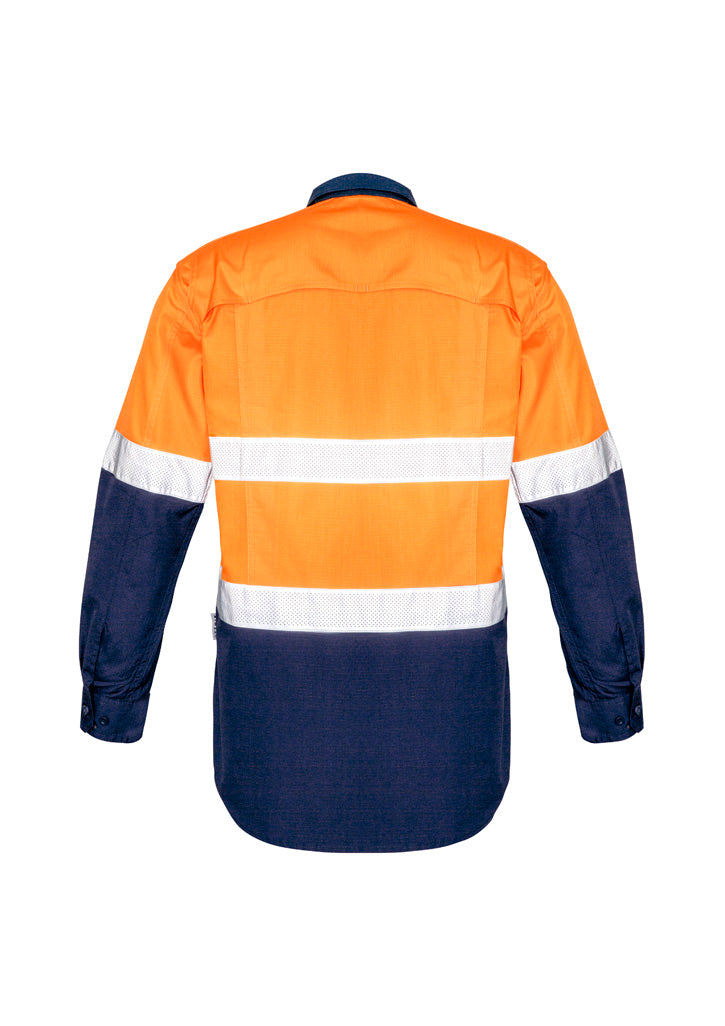Syzmik Mens Rugged Cooling Hi Vis Taped Long Sleeve Shirt ZW129