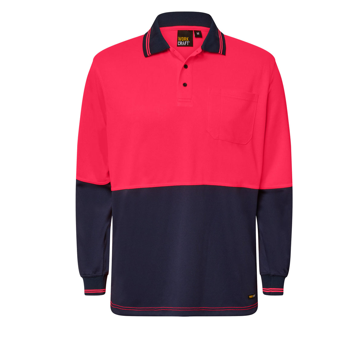 HI VIS TWO TONE LS POLO POCKET